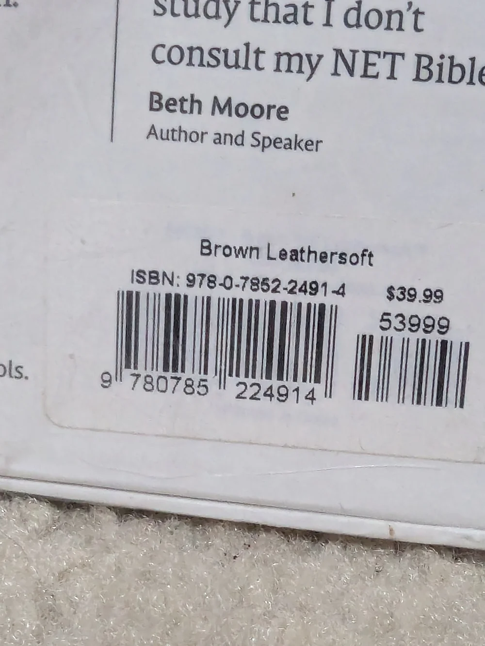 NET Bible Brown Thinline Learhersoft